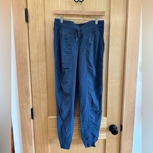 lululemon dance studio mid rise jogger, full length, pitch blue, size 6